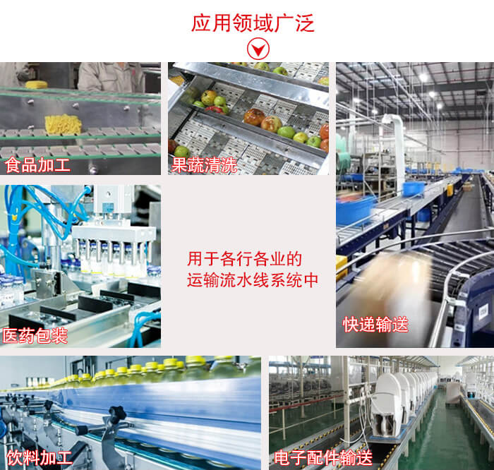 鏈板輸送機(jī)適用行業(yè)：食品加工，果蔬清洗等行業(yè)